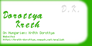 dorottya kreth business card